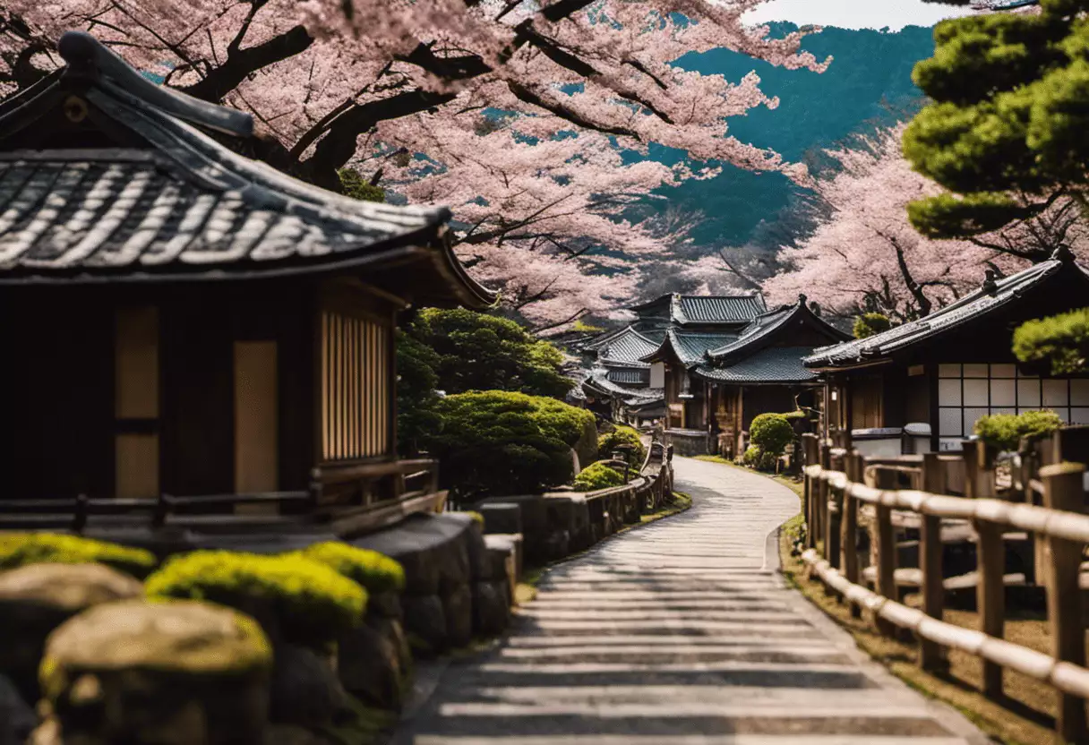 An image showcasing the picturesque charm of Japan's best small villages